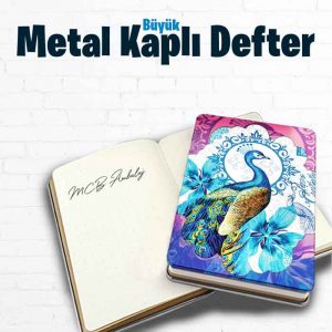Metal Kapaklı Büyük Not Defteri